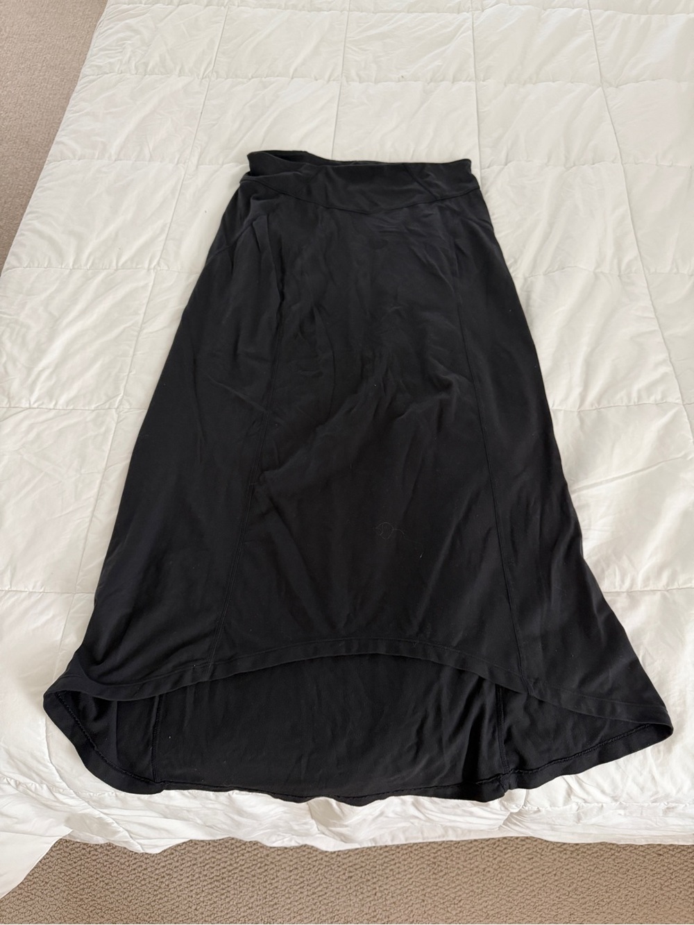 Athleta Black Women's High-Low Jersey Skirt
